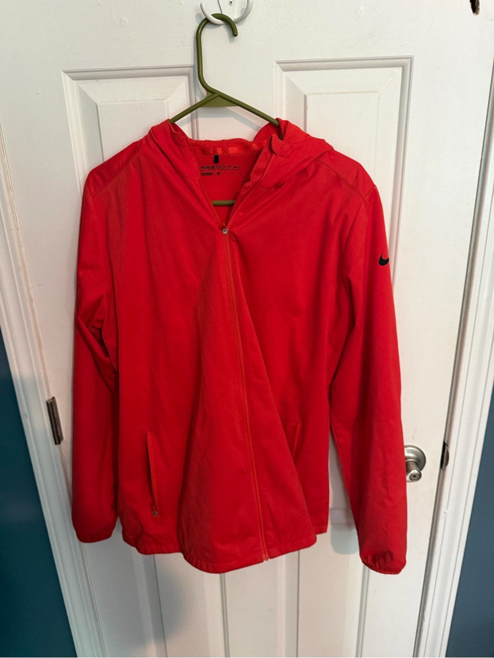Nike Red Hooded Golf Zip Jacket